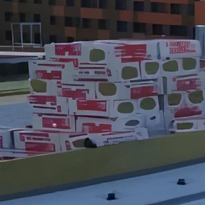 Подъем материала на крышу